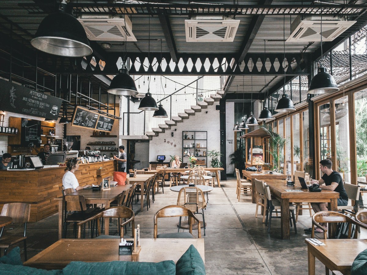Restaurant dining room ready for service